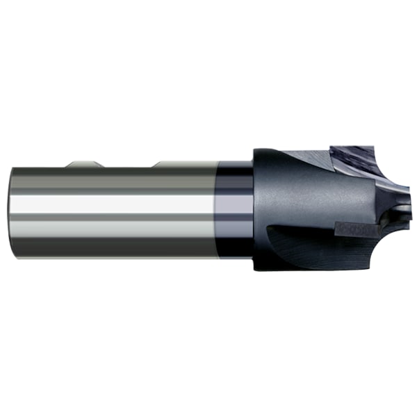 Carbide Tipped Corner Rounding End Mill - 3 Flute, 0.3750", Finish - Machining: AlTiN